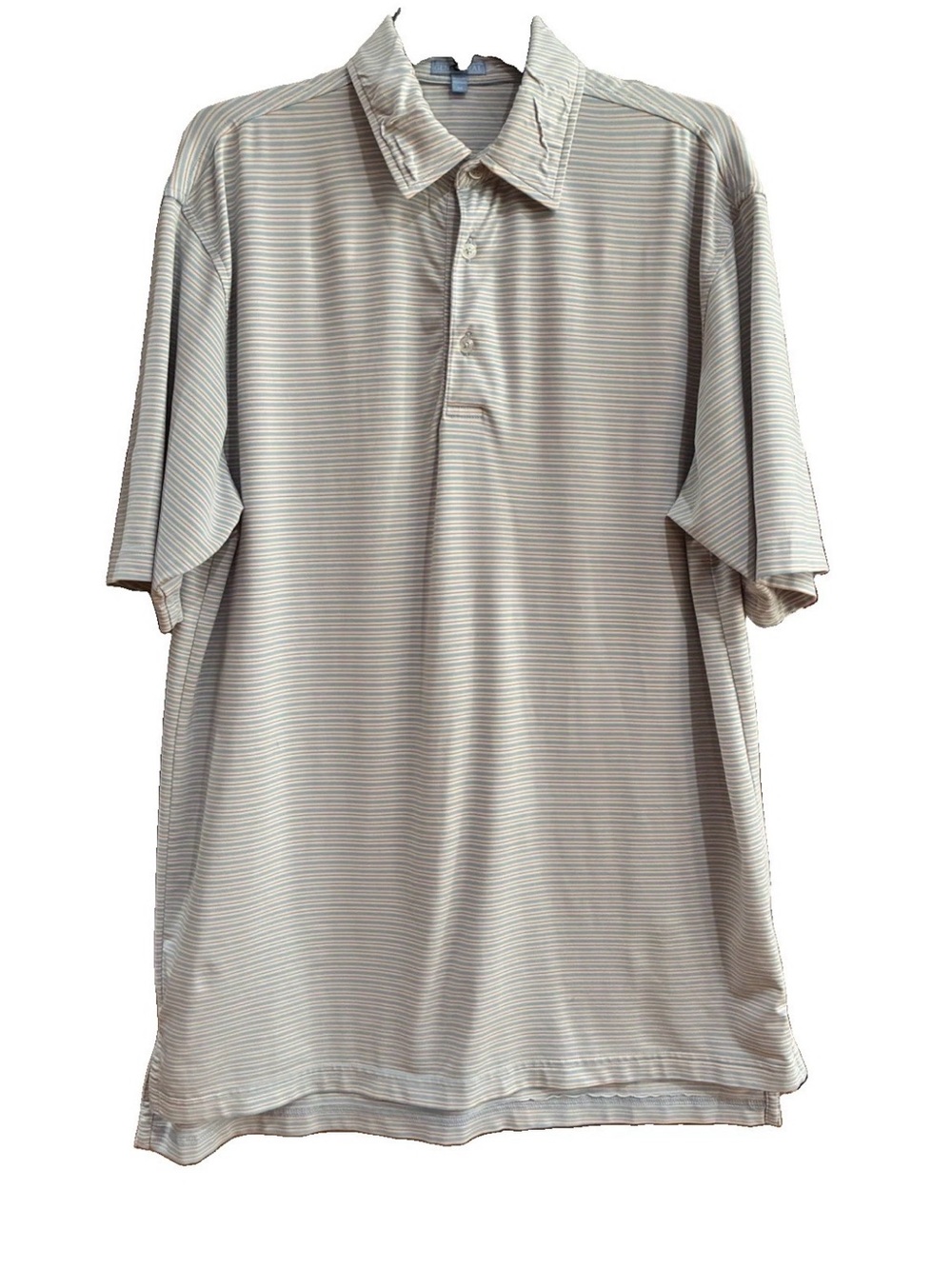 GenTeal Men’s Stretch  Striped Polo Shirt - Classic Short Sleeve, Sz M